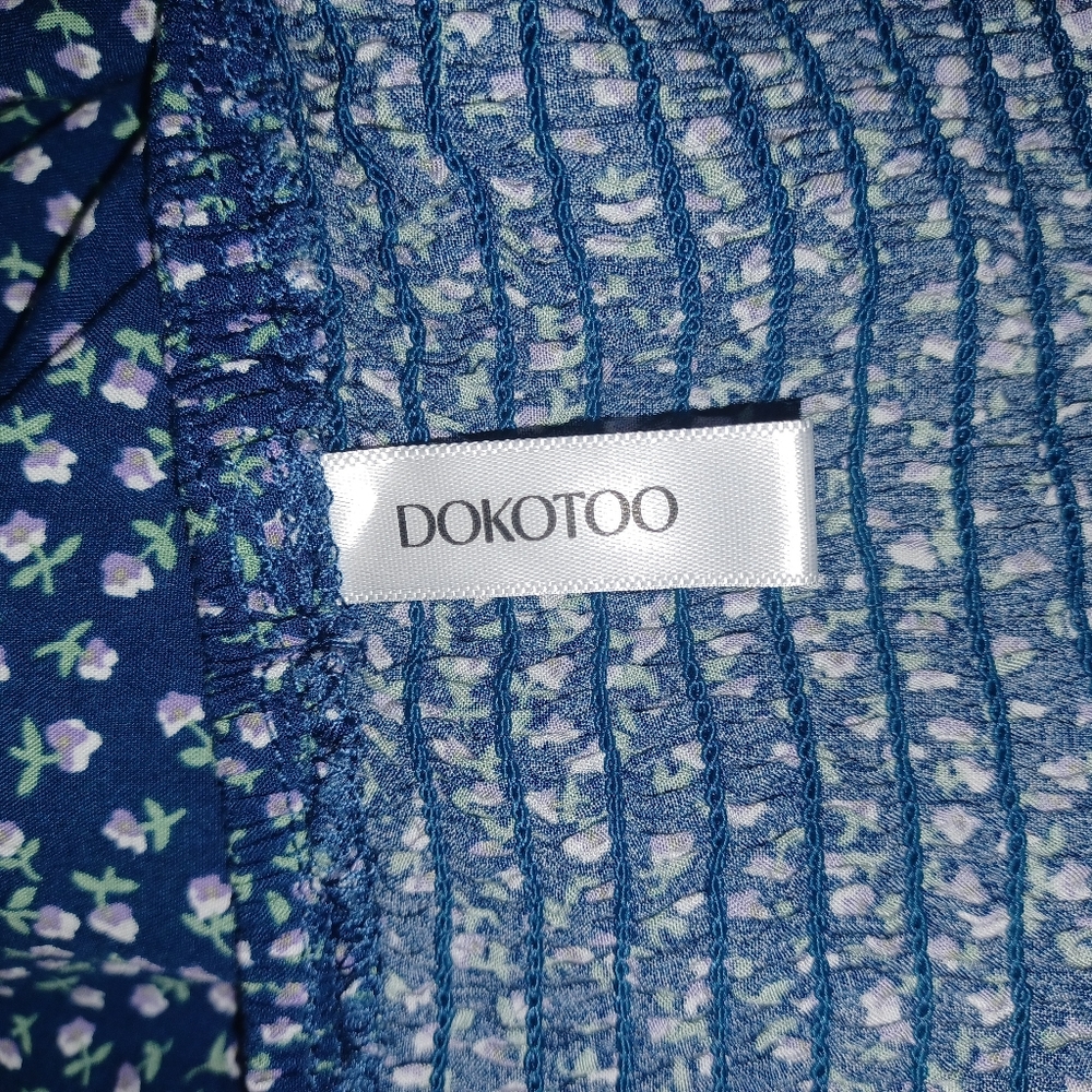 DAKOTOO women 2XL Blue Floral Women's Jumpsuit - Picture 2 of 16